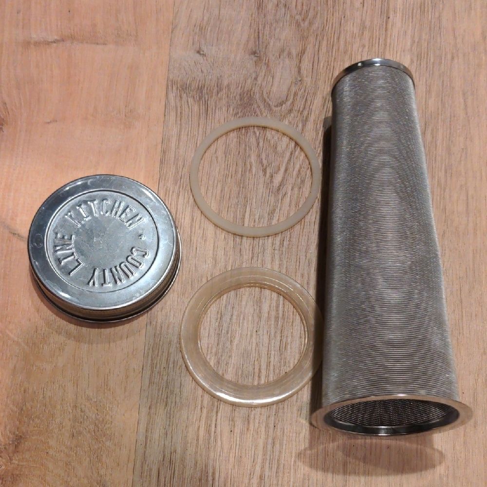 Like NEW Cold Brew Coffee Silver Metal Kitchen Filter‎ Set Jar Not Included